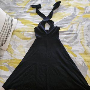 American Apparel, Multi Tie Dress, Size Medium, Black